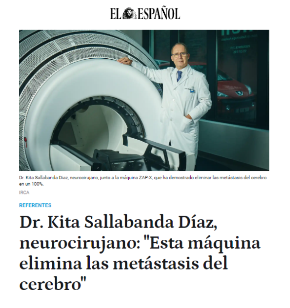 El ZAP-x elimina metástasis del cerebro por eso esta en el concepto de que el cáncer es una enfermedad crónica