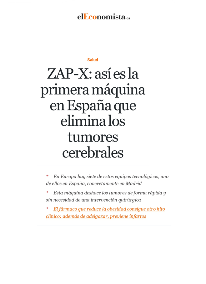 Entrevista al Dr Kita Sallabanda en El Economista_ZAP-X_ así es la primera máquina en España que elimina los tumores cerebrales_1