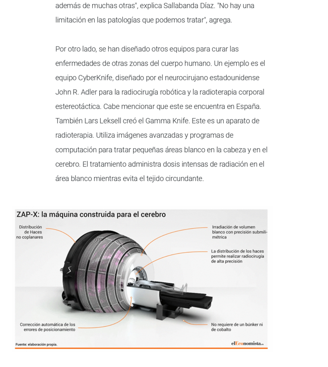 Entrevista al Dr Kita Sallabanda en El Economista_ZAP-X_ así es la primera máquina en España que elimina los tumores cerebrales_6